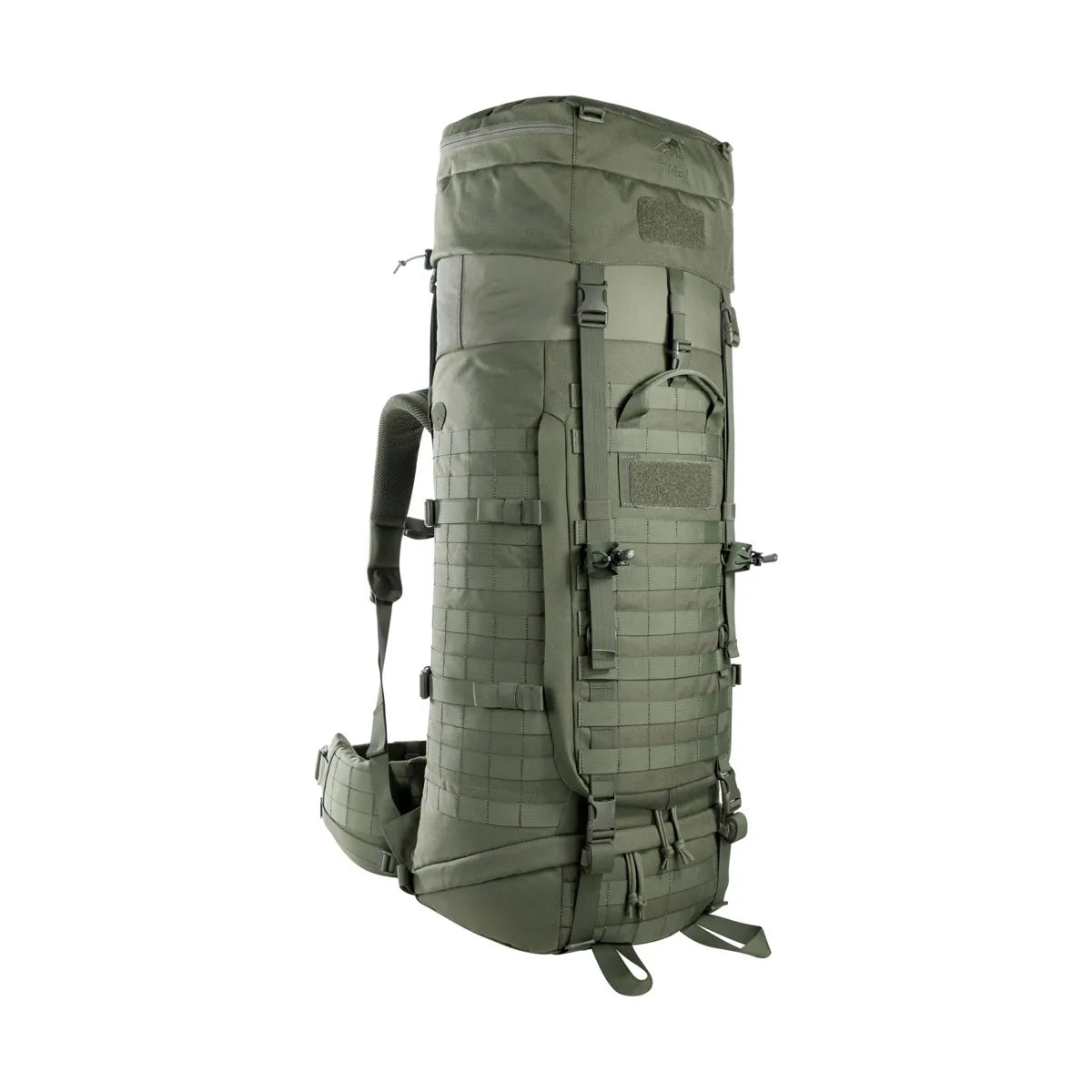 Side view of the Tasmanian Tiger Base Pack 60 FO in olive | TT8846.331